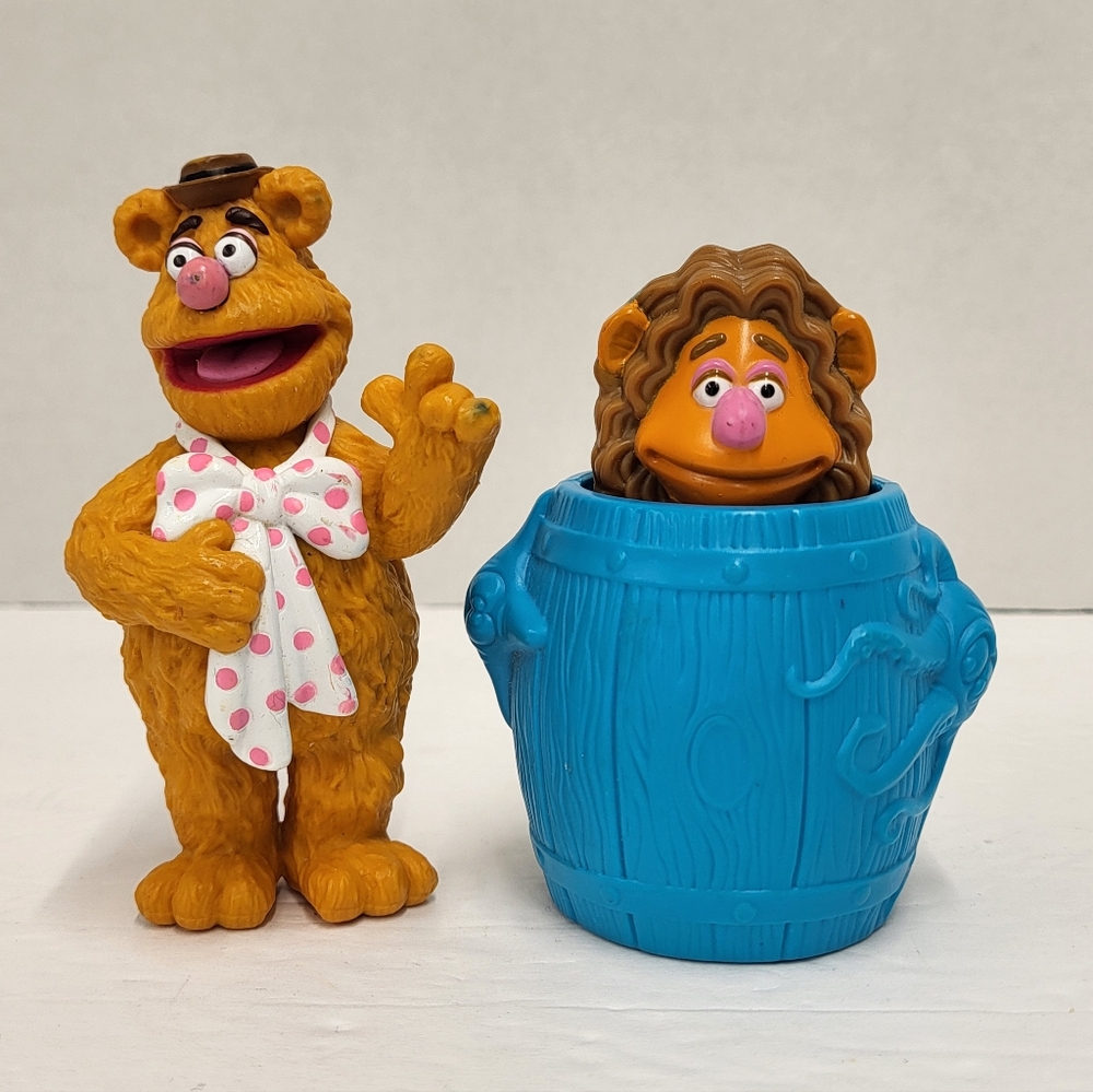 Disney Muppets Fozzie Bear 2 Toy Lot 1 - Vintage McDonald's Happy Meal 1995 Toy